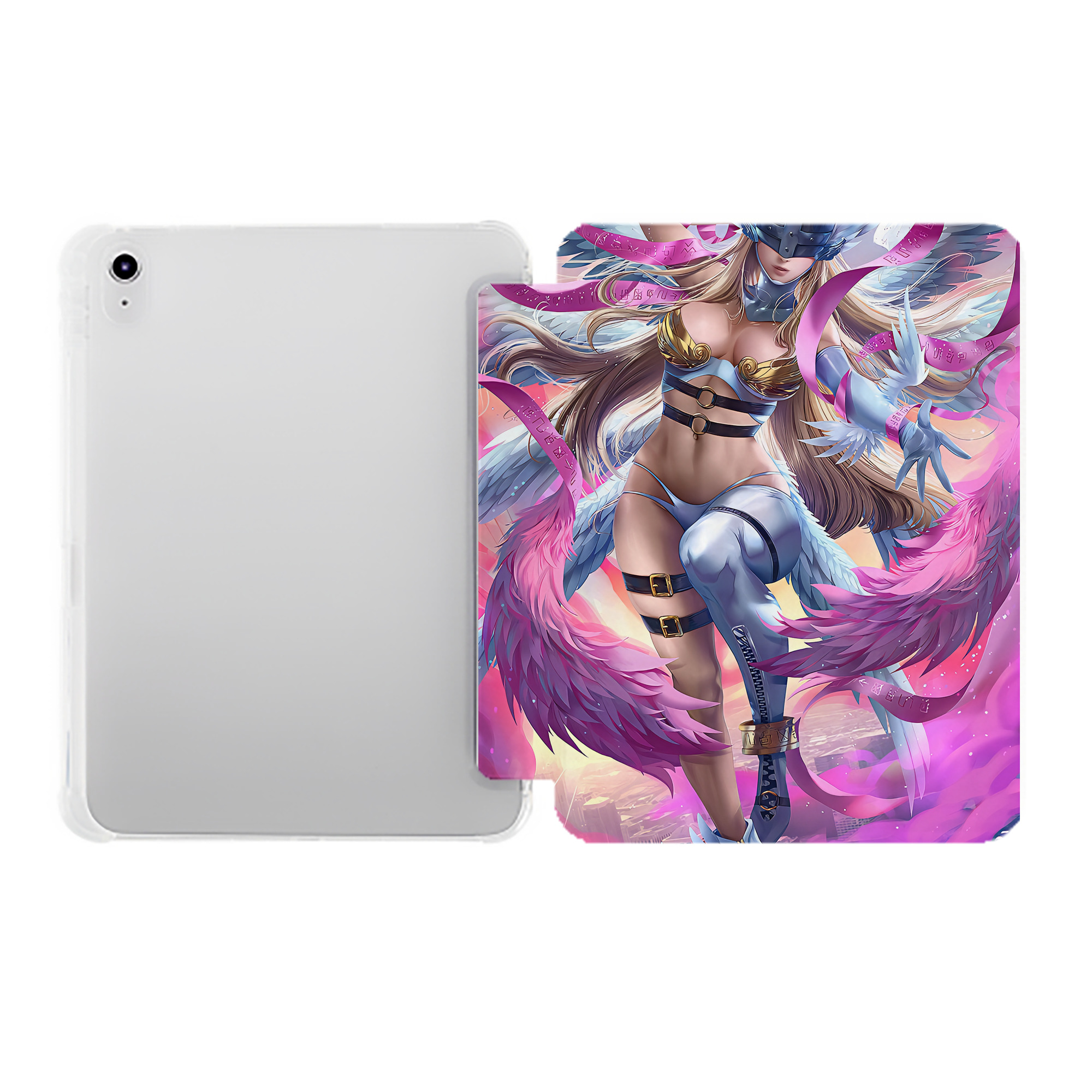 （画像用） Digimon デジタルモンスター/デジモン IPad ケース ペン収納付き 三つ折りスタンド PUレザー×シリコン 対応機種9.5/10.5/10.9インチ